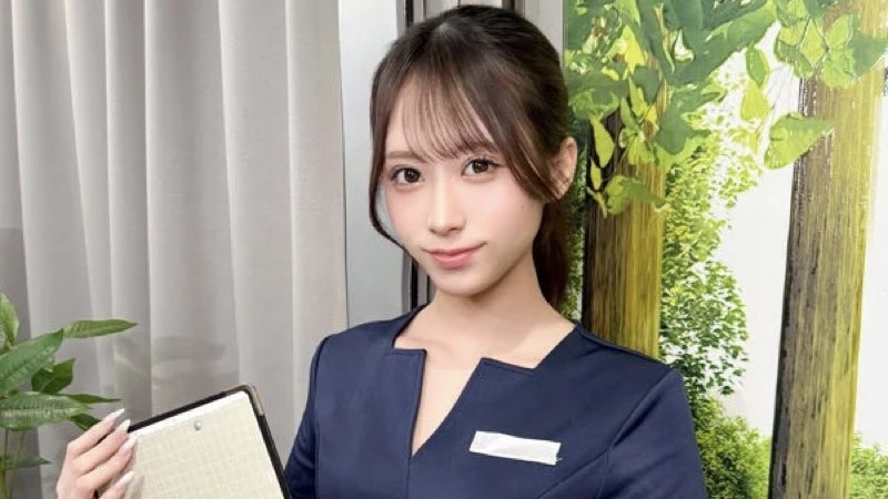 天音かんな｜施術中の手コキがエロいです！制服姿が似合い過ぎるエステティシャン！